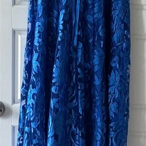 Stunning Blue Floral Lace Wedding Dress